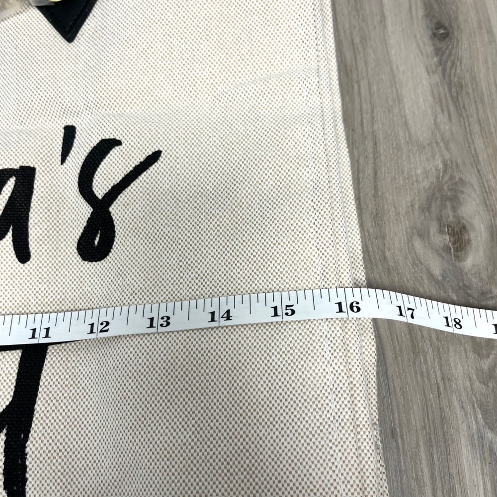 Victoria's Secret Cream Canvas Logo Tote Bag One Size NWT - Picture 6 of 8